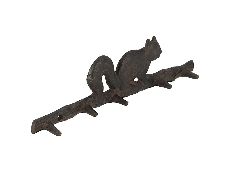 Porte clés en fonte Ecureuil sur branche