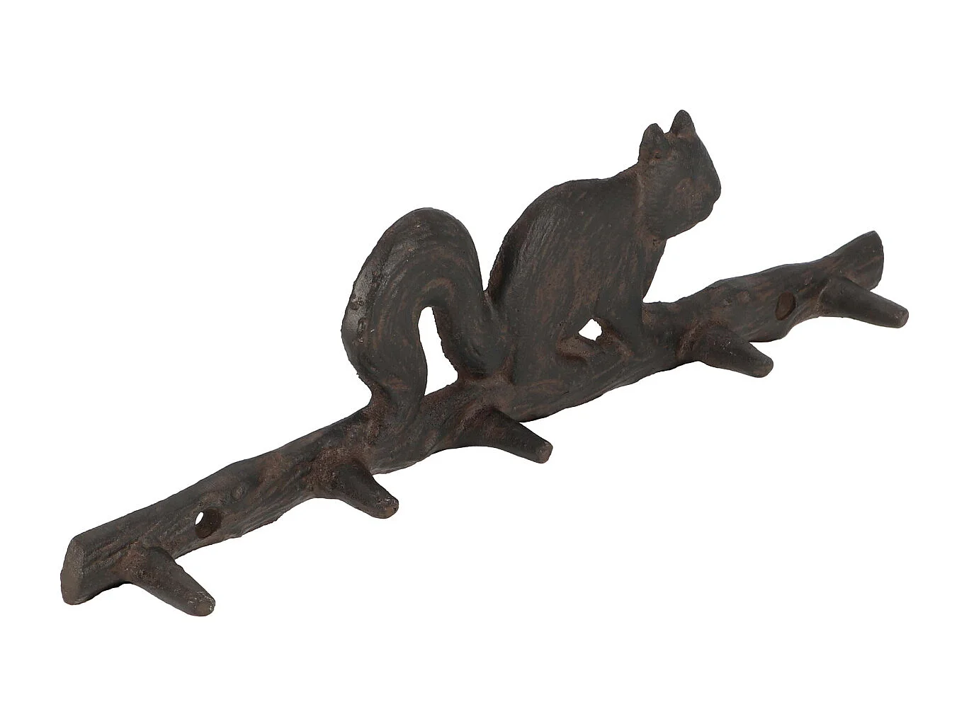 Porte clés en fonte Ecureuil sur branche