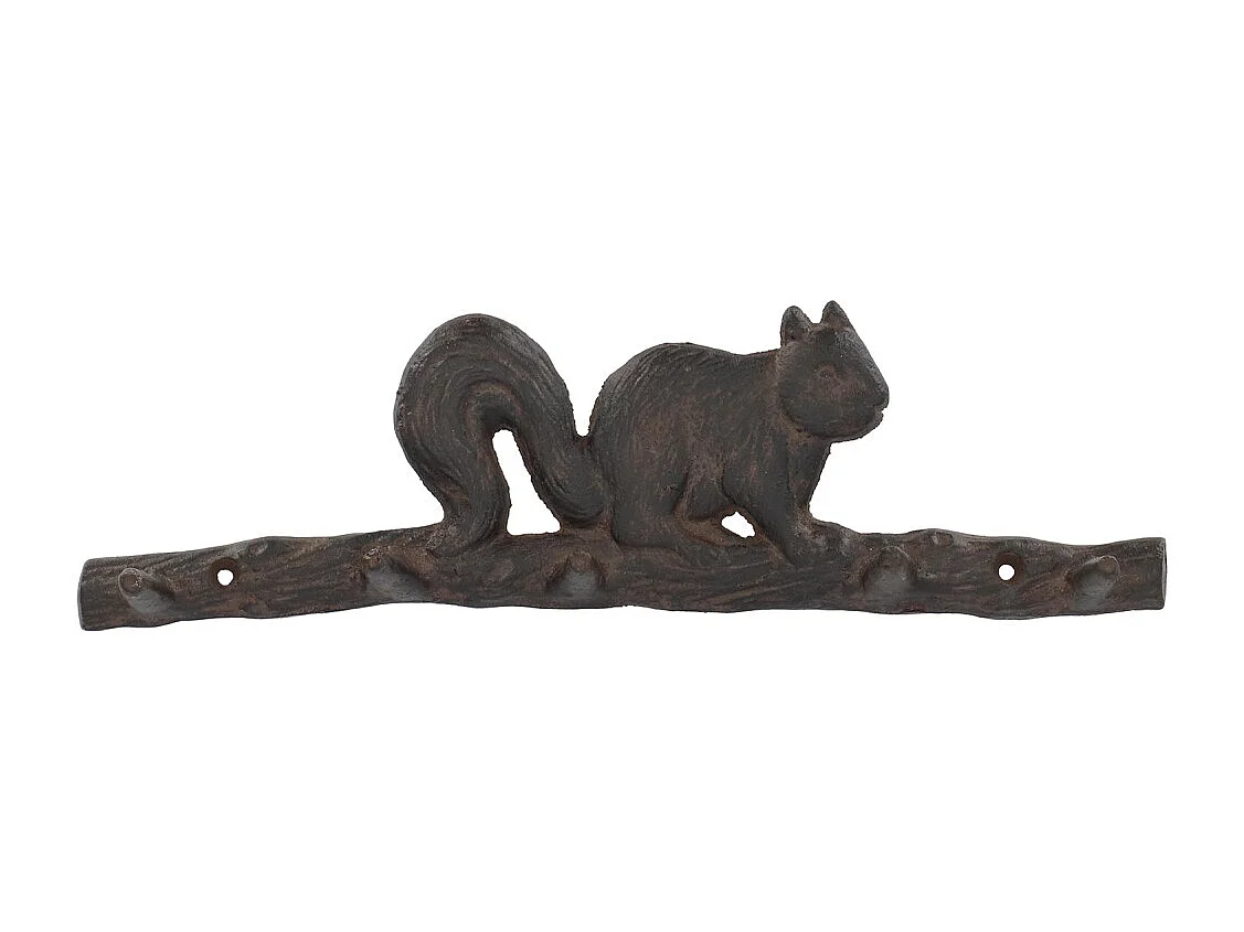 Porte clés en fonte Ecureuil sur branche