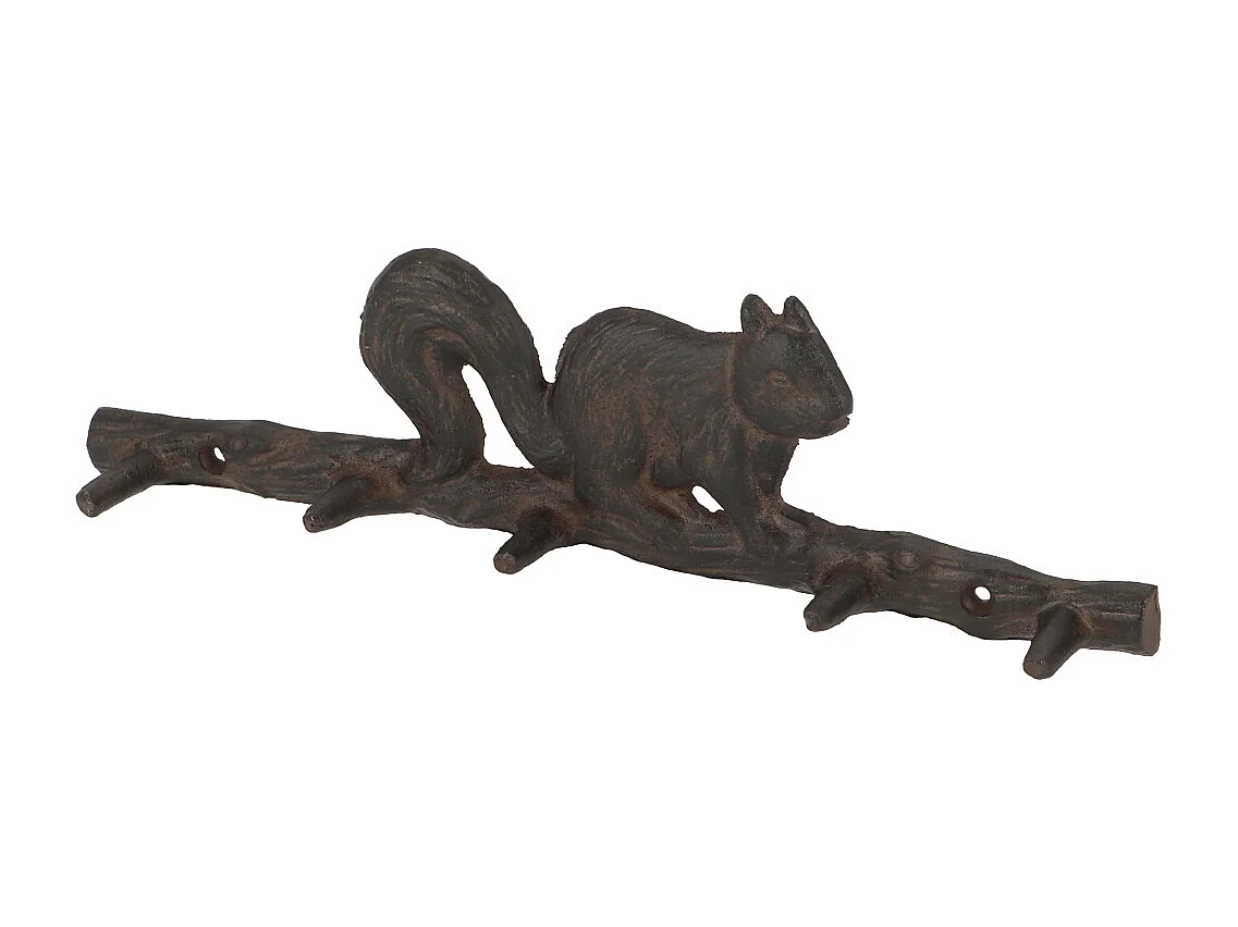 Porte clés en fonte Ecureuil sur branche