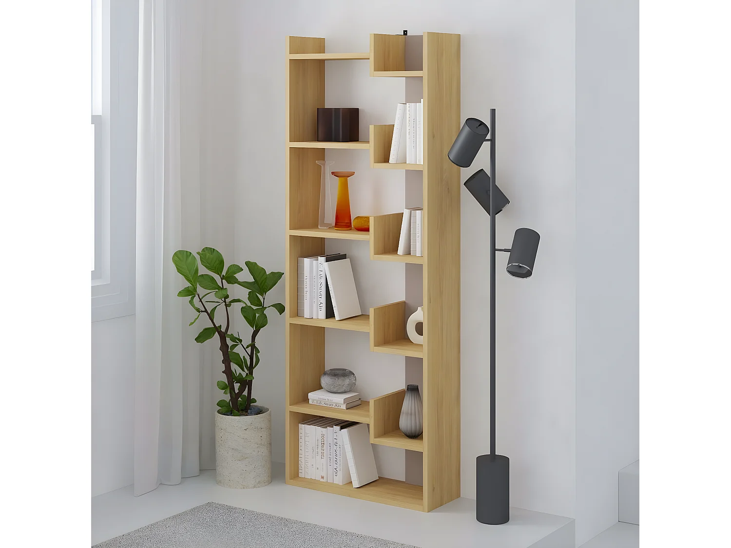 Design Regal 6 Ebenen H162,4 cm - Klapo