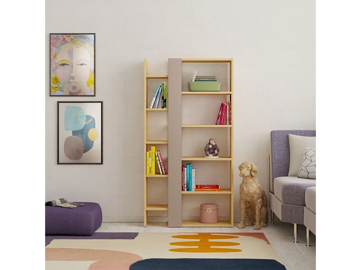 Bibliothèque 5 Niveaux L80 x H152 cm - Axel