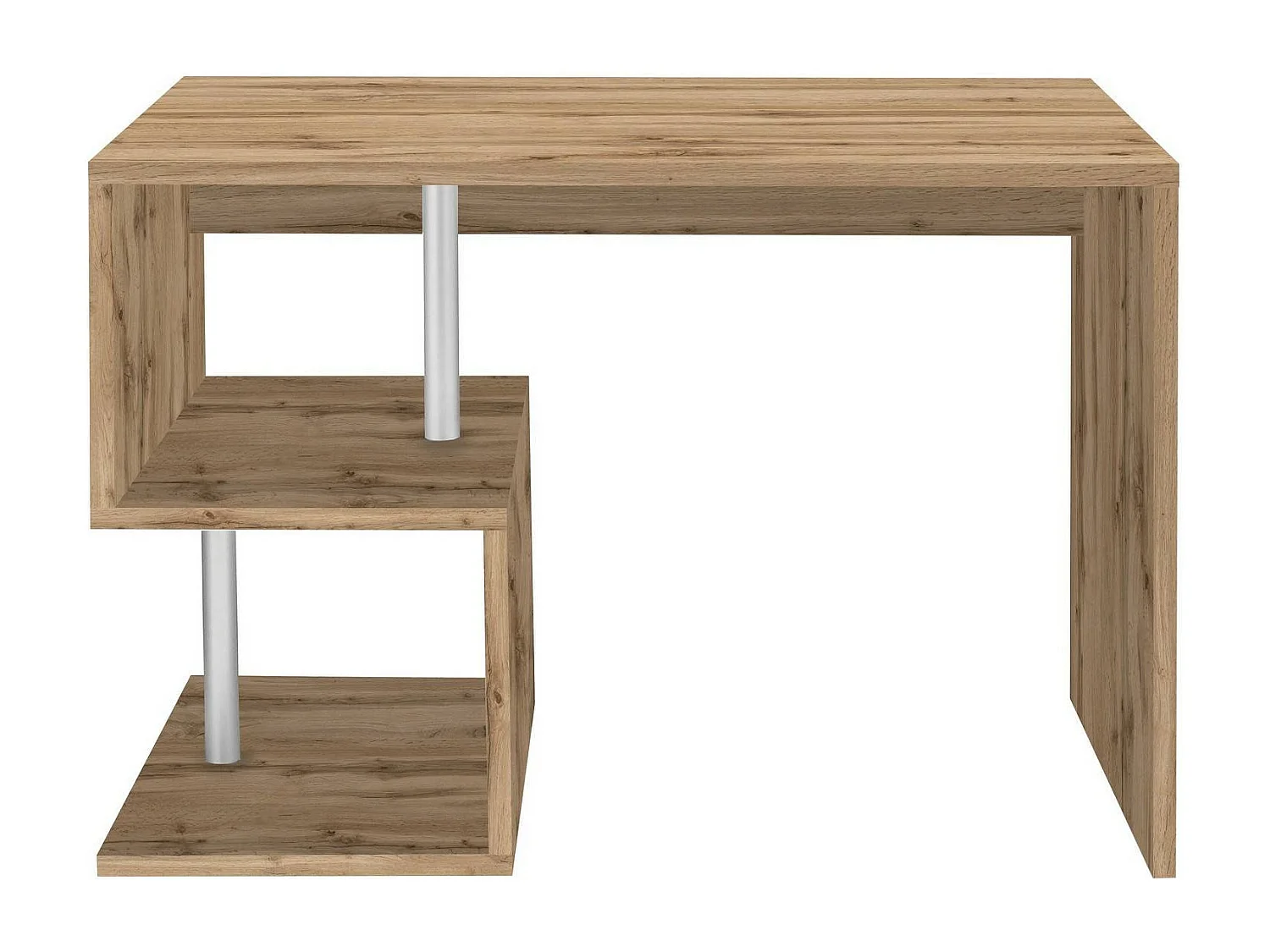 Mesa Massimo, Mesa linear para PC, Mesa de escritório multiuso, Mesa multiposições que economiza espaço, 100% Fabricado na Itália, 100x50h78 cm, Carvalho