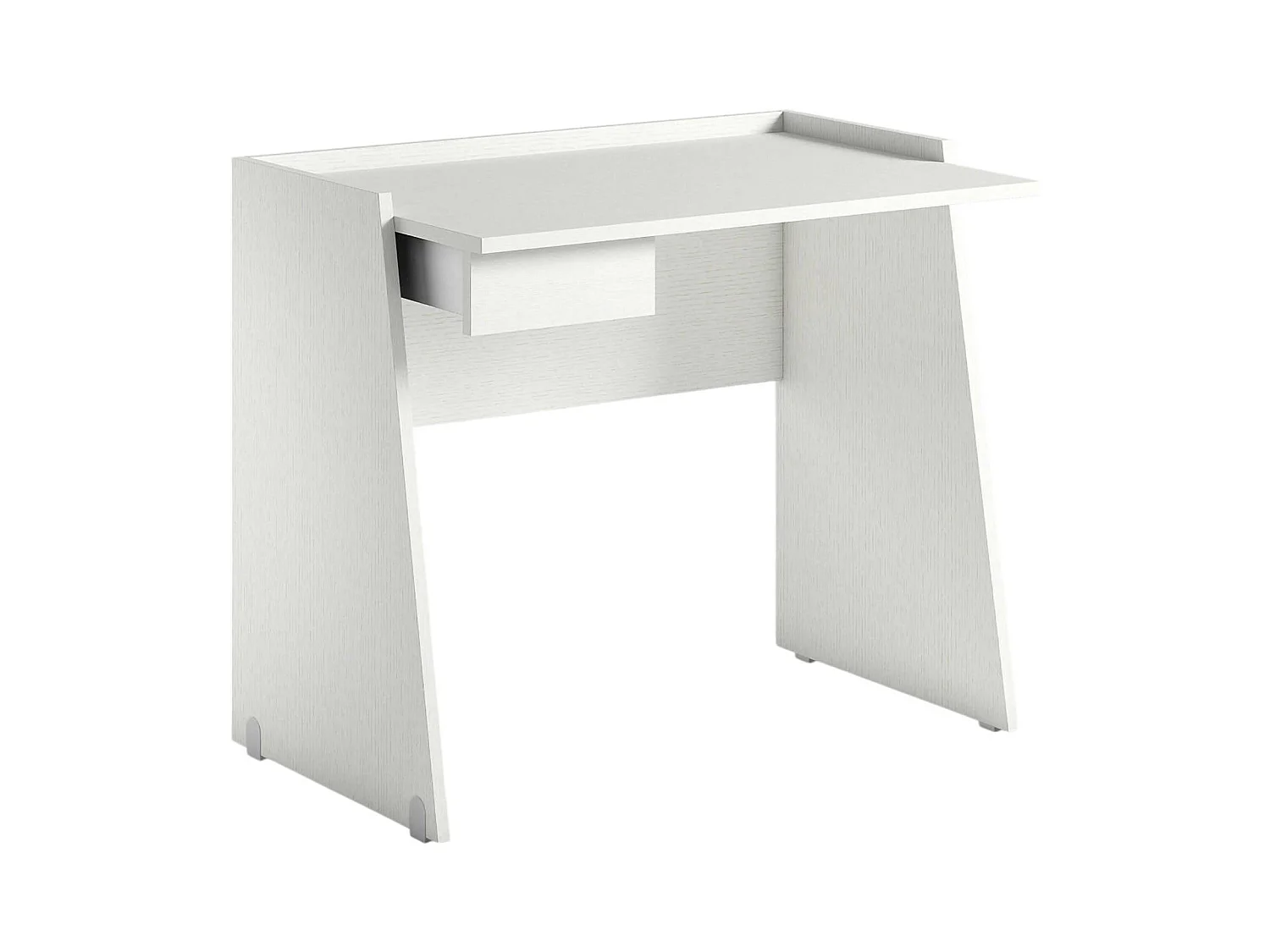 Bureau Darin, Bureau moderne avec tiroir, Table d'étude ou de bureau, Porte-livre PC, 100% Made in Italy, 90x60h80 cm, Blanc