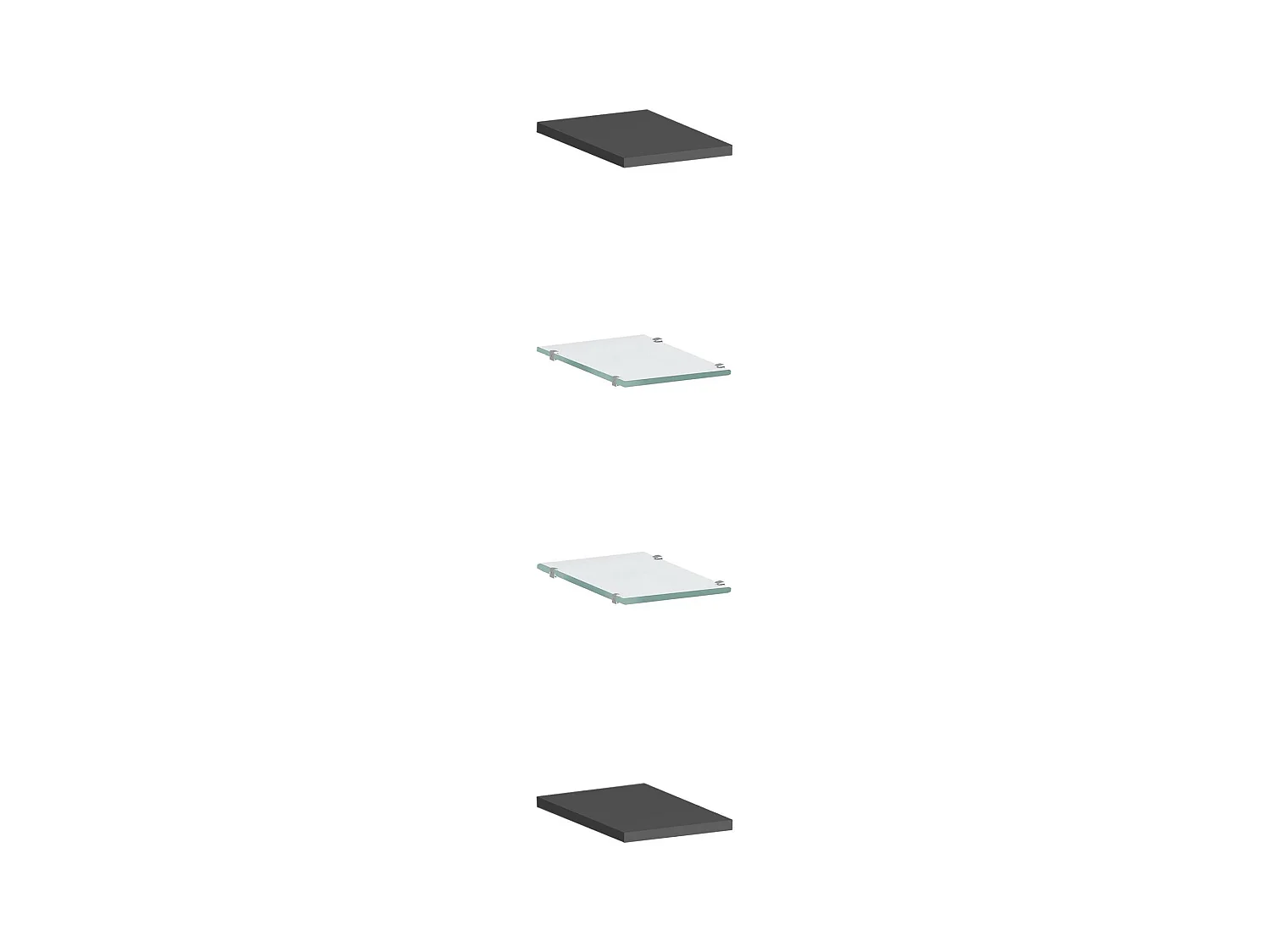 Etagère Emanuele, Etagères ouvertes, 100% Made in Italy, 20x27h2 cm, Anthracite