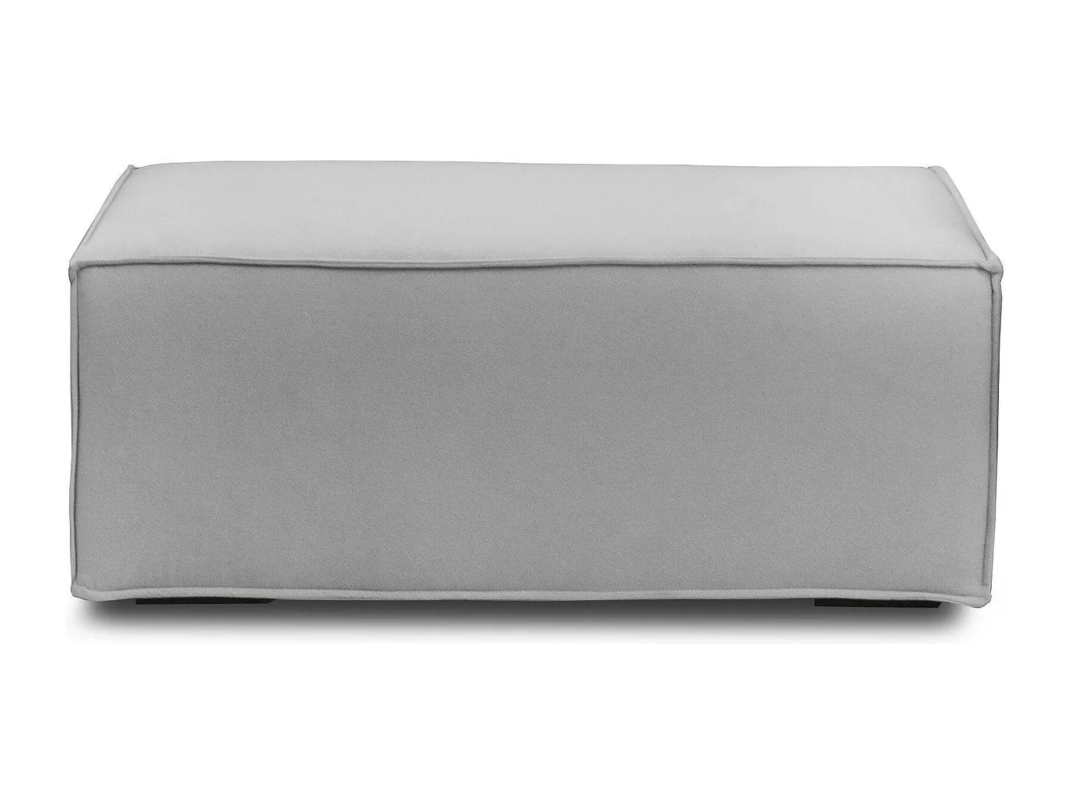 Antonella poef, Woonkamerpoef, 100% Made in Italy, Relaxfauteuil in gewatteerde stof, 100x70h43 cm, Grijs