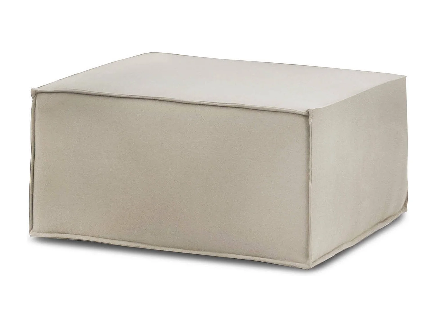 Barbara poef, Woonkamerpoef, 100% Made in Italy, Relaxfauteuil in gecapitonneerde stof, 80x70h43 cm, Taupe