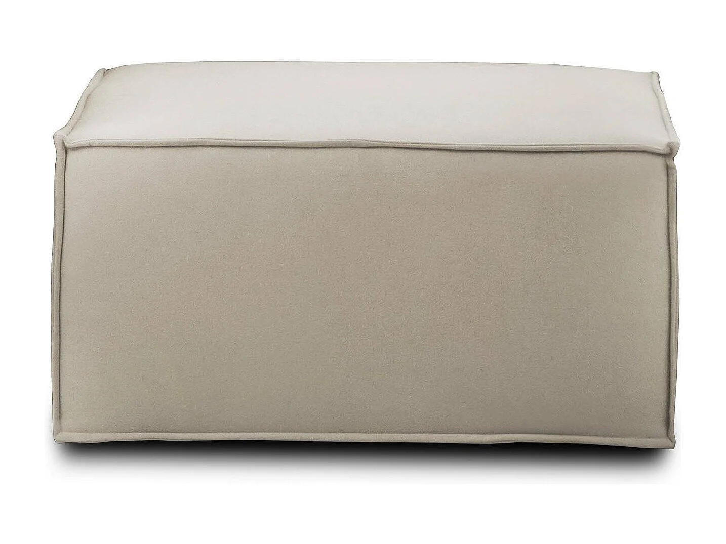 Barbara poef, Woonkamerpoef, 100% Made in Italy, Relaxfauteuil in gecapitonneerde stof, 80x70h43 cm, Taupe