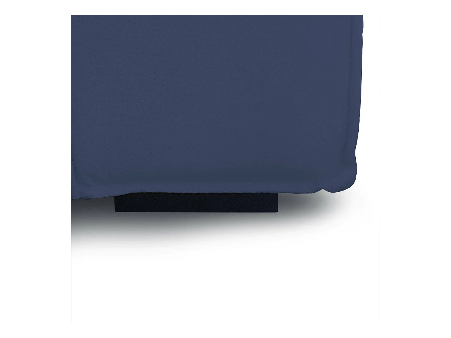 Puff Barbara, Ottomane im Wohnzimmer, 100% Made in Italy, Relaxsessel aus gepolstertem Stoff, Cm 80x70h43, Blau