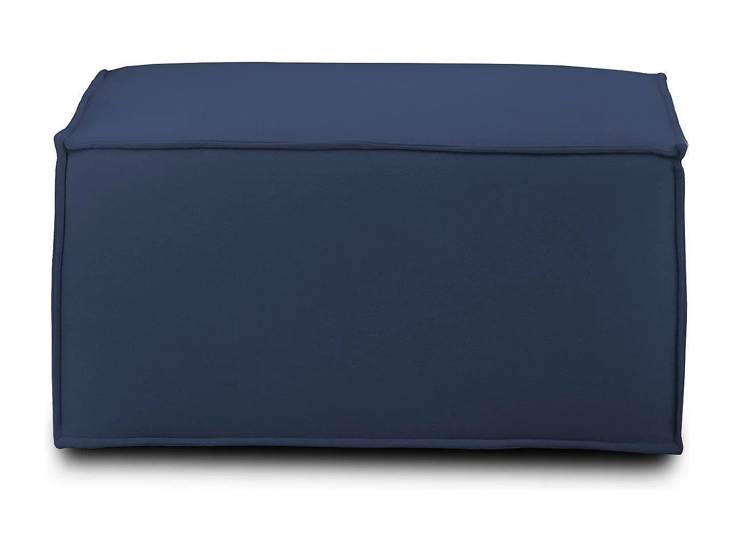 Pouf Barbara, Pouf de salon, Fauteuil relaxant en tissu rembourré, 100% Made in Italy, 80x70h43 cm, Bleu