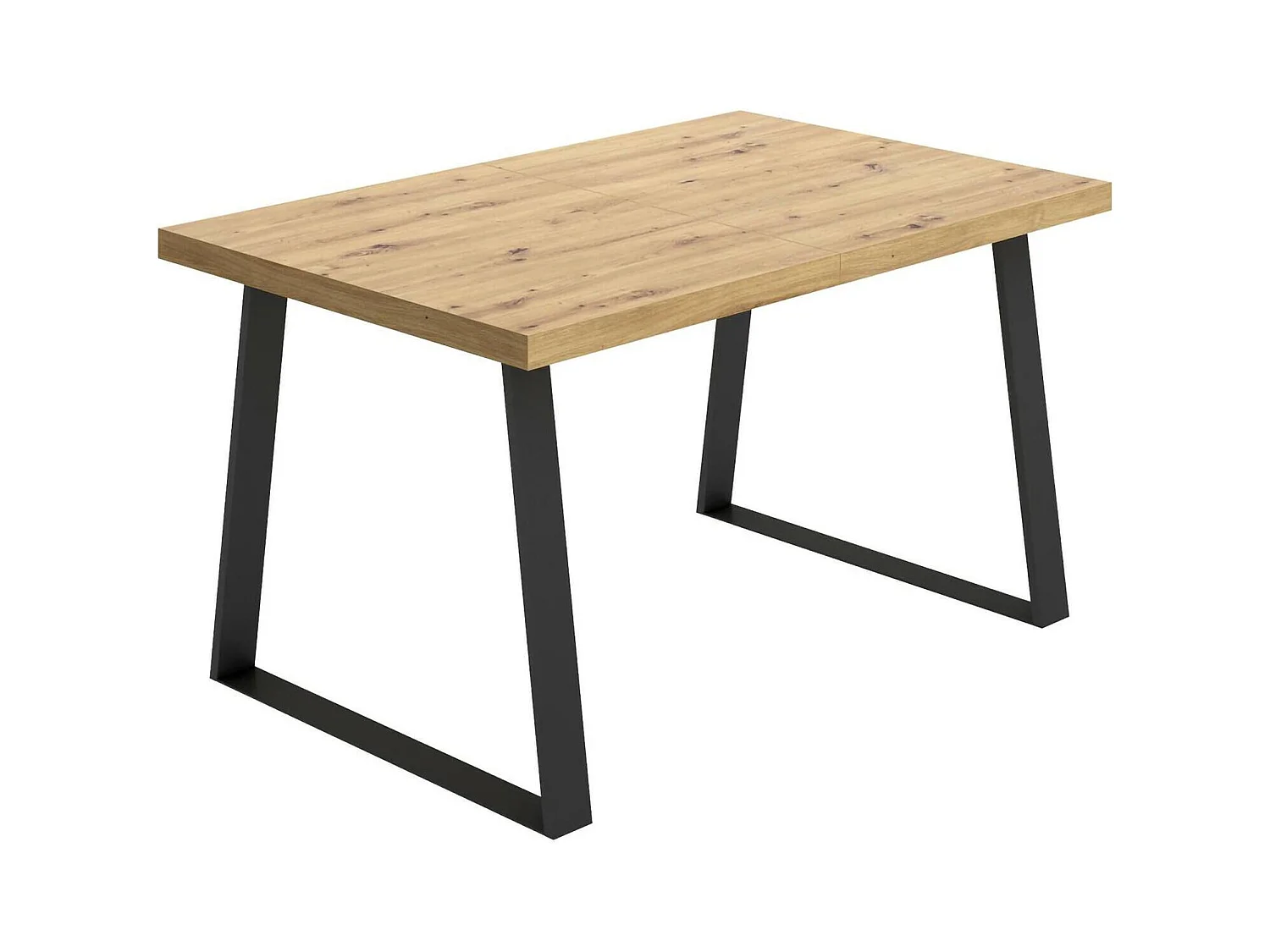 Table extensible Canale, Console de salle à manger polyvalente, Table rectangulaire de cuisine ou de salle à manger, 160x90h75 cm, Chêne Nodi
