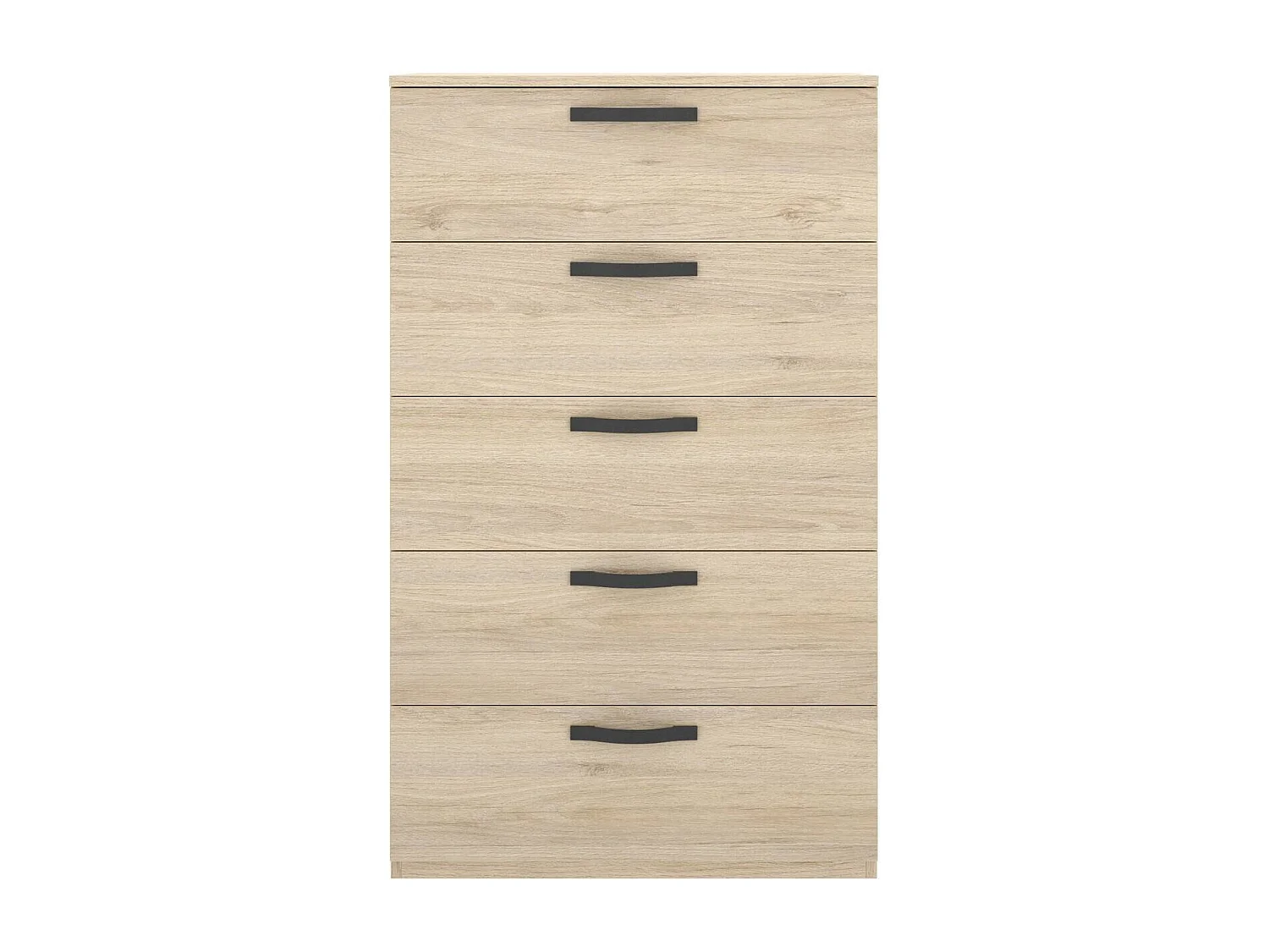 Commode Lavarela, Commode pour la chambre, Commode avec 5 tiroirs, 70x45h117 cm, Chêne