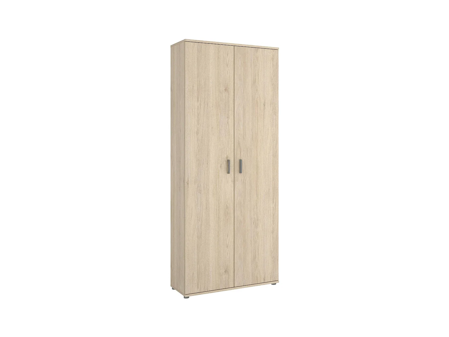 Armoire polyvalente Forcola, Armoire porte-balai multifonctionnelle, armoire 2 portes, 78x35h190 cm, Chêne
