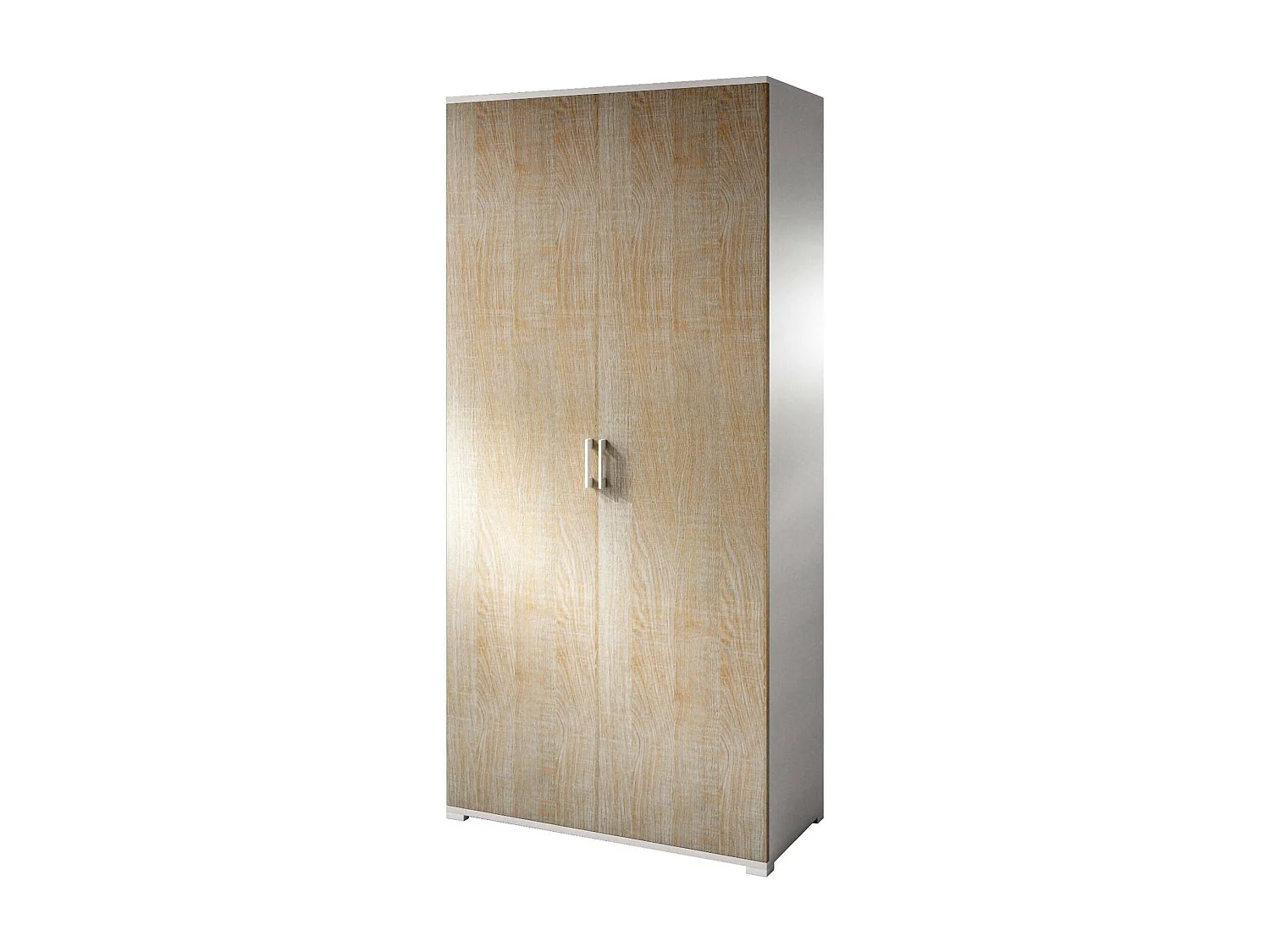 Dmora - Armadio multiuso Aliosha, 90x45h195 cm, Rovere e Bianco