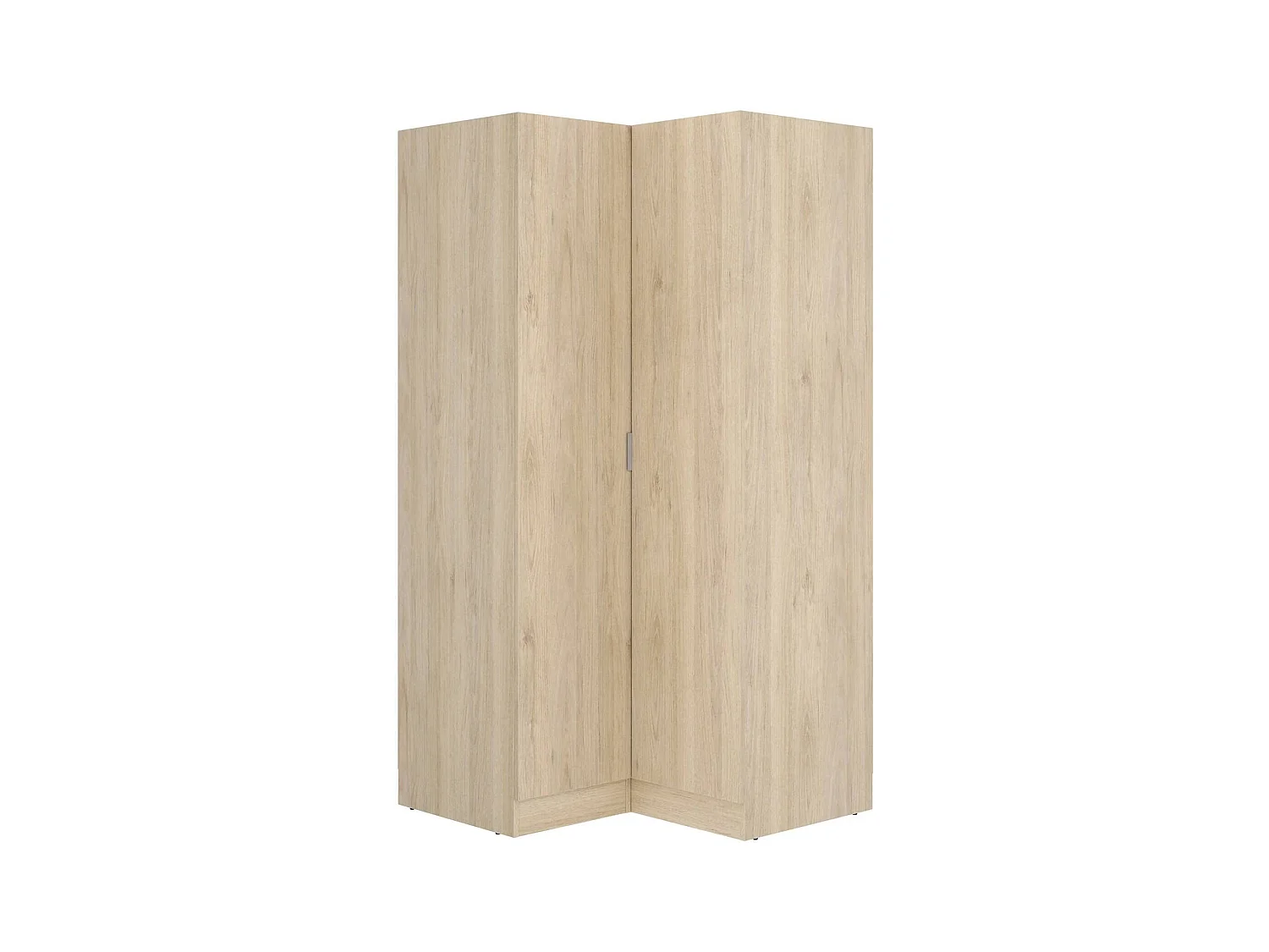Elgon kledingkast, Hoekkast voor slaapkamer, Hoekkast met 2 draaideuren, 91x93h184 cm, Eiken