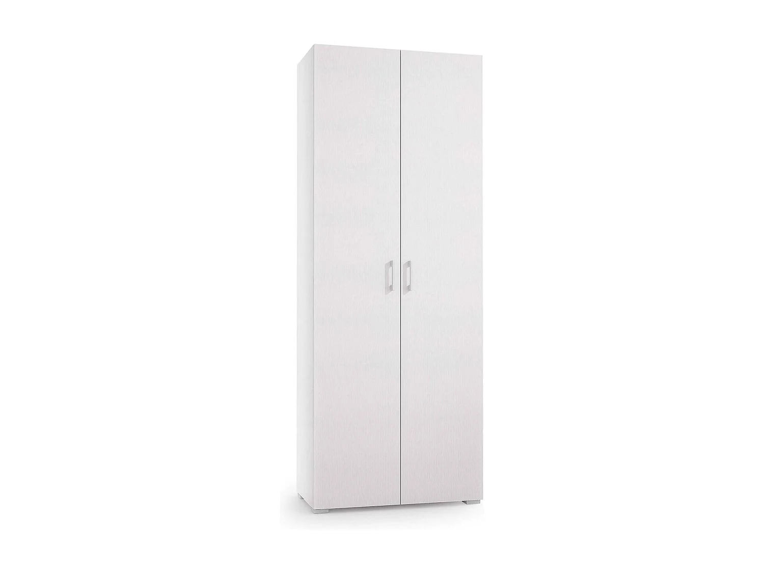 Armário multiuso Ddrega, Armário linear com 2 portas de batente, Armário com 6 prateleiras, Sapateira moderna, 100% Fabricado na Itália, 72x37h195 cm, Branco
