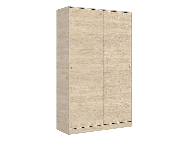 Armoire Denali, Cintre pour chambre à coucher, Armoire avec 2 portes coulissantes, 120x50h204 cm, Chêne