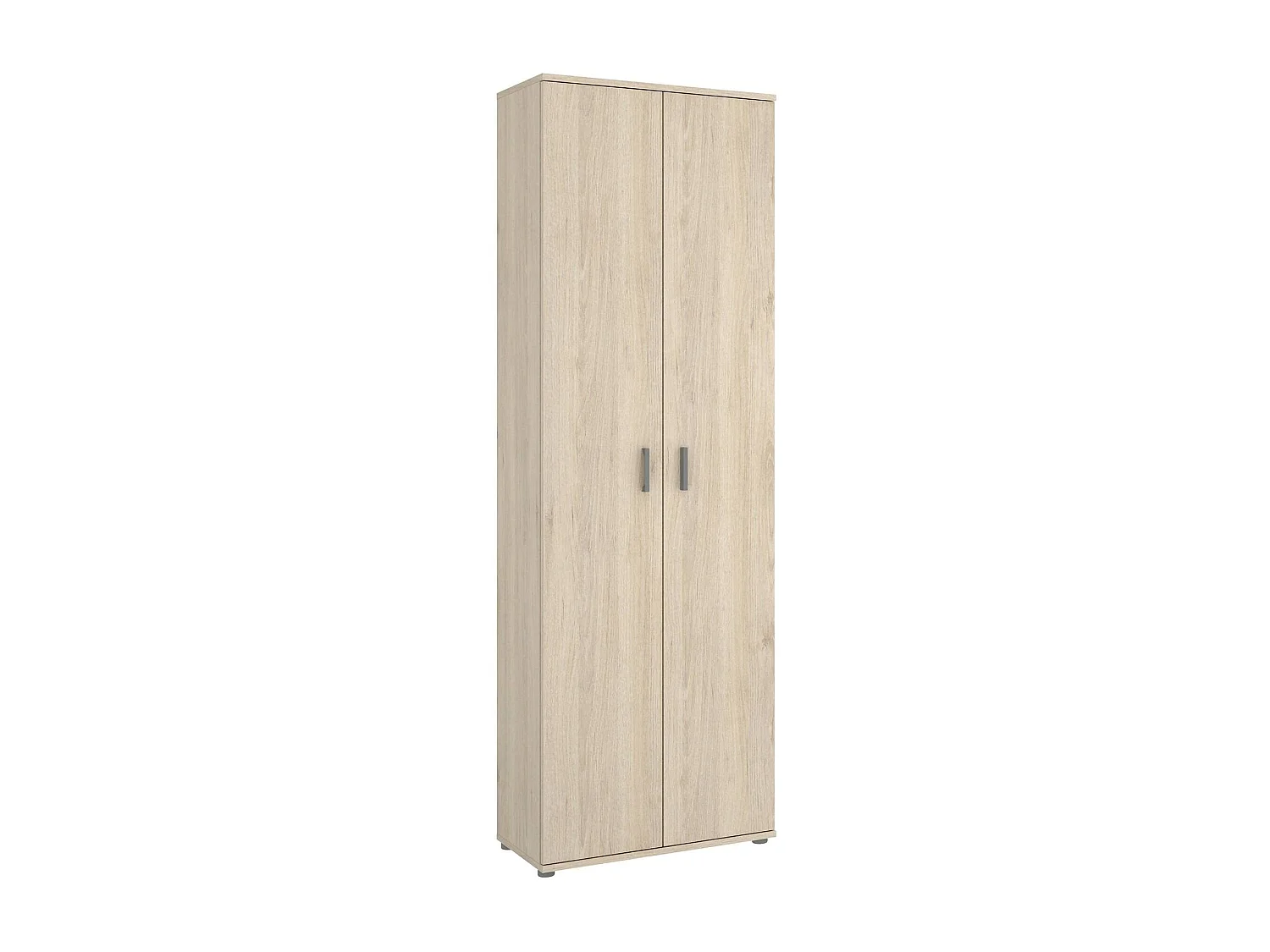 Mehrzweckschrank Dmiani, Multifunktions-Aufbewahrungseinheit, Kleiderschrank mit 2 Türen, 61 x 35 x 190 cm, Eiche