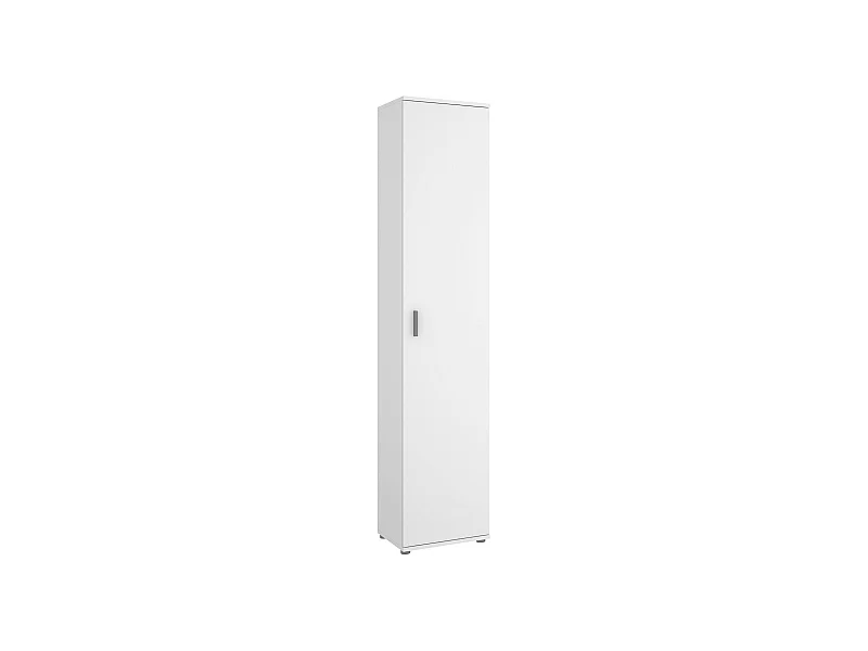 Armario multiusos Dfuzat, Armario multifuncional, Armario multiusos alto con 1 puerta, 39x35h190 cm, Blanco