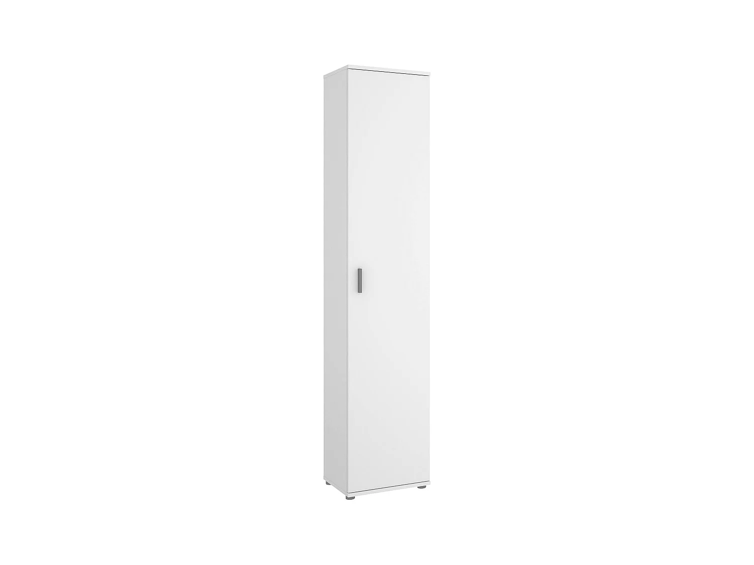 Armoire polyvalente Dfuzat, Armoire de rangement multifonctionnelle, Armoire polyvalente haute avec 1 porte, 39x35h190 cm, Blanc