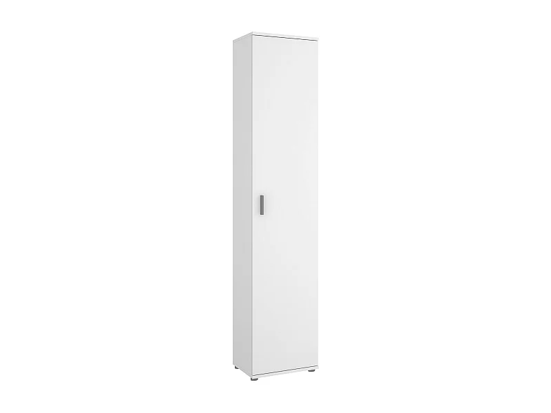 Armario multiusos Dfuzat, Armario multifuncional, Armario multiusos alto con 1 puerta, 39x35h190 cm, Blanco