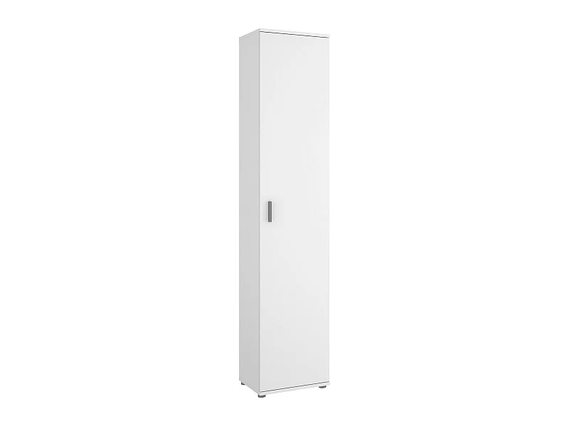 Armoire polyvalente Dfuzat, Armoire de rangement multifonctionnelle, Armoire polyvalente haute avec 1 porte, 39x35h190 cm, Blanc