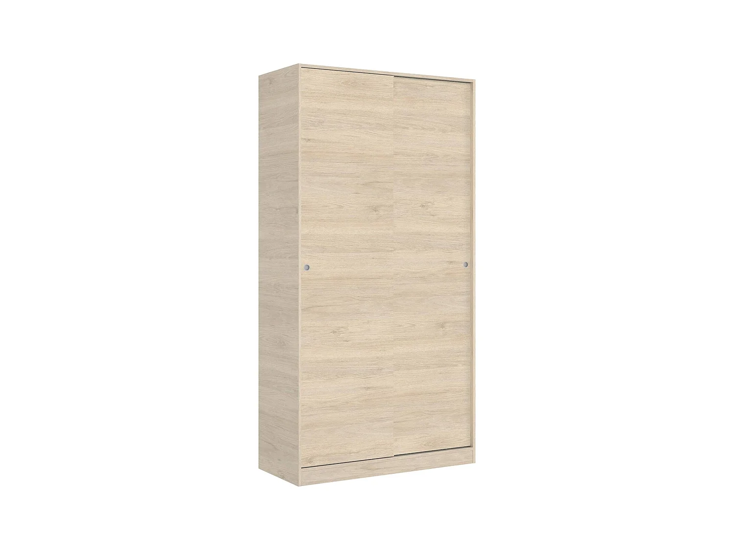 Armoire Kilimandjaro, Cintre pour chambre à coucher, Armoire avec 2 portes coulissantes, 100x50h204 cm, Chêne