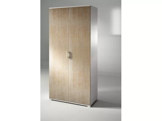 Kauf Unique Mehrzweckschrank Alisso, Linearschrank mit 2 Flügeltüren, Kleiderschrank mit 4 verstellbaren Einlegeböden, Modernes Schuhregal, 100% Made in Italy, 90x45h195 cm, Eiche und Weiß