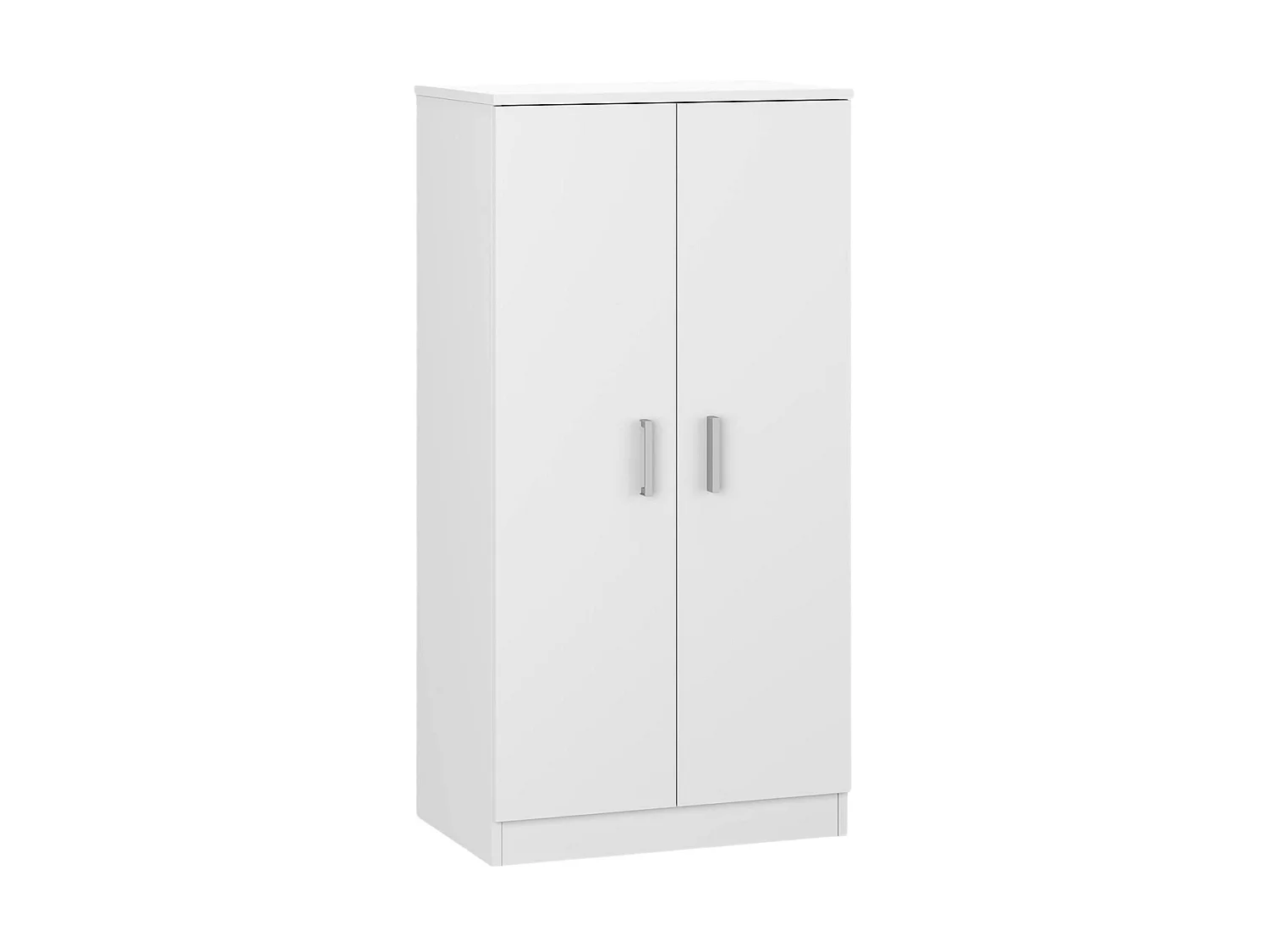 Dbonucc multifunctionele kledingkast, Extra kast met 2 deuren, Lage schoenenkast met 6 planken, Modern schoenenrek, 55x36h108 cm, Wit