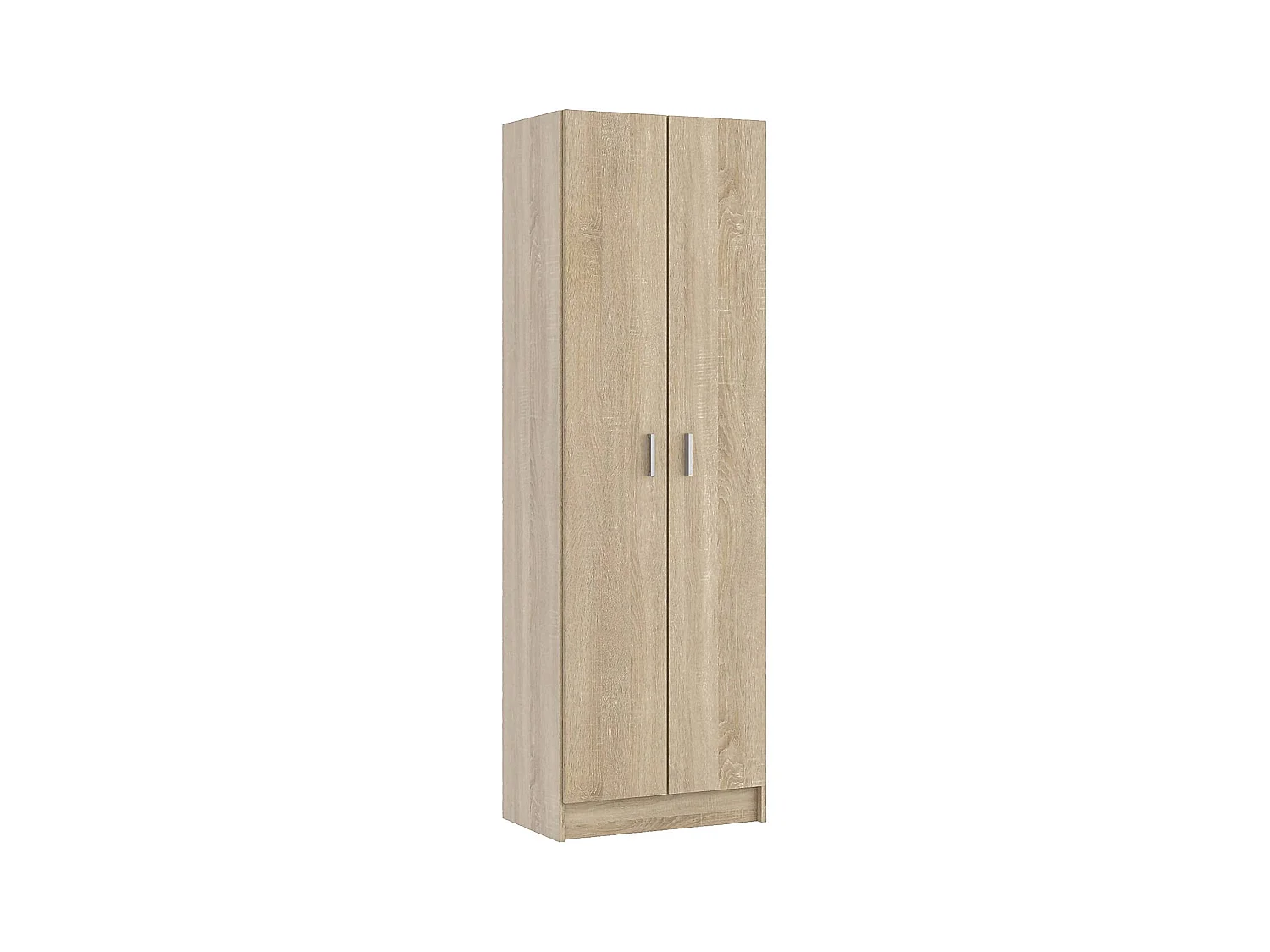Armoire polyvalente Dimarc, Armoire auxiliaire avec 2 portes, Armoire à chaussures moderne, Étagère à chaussures verticale, 59x37h180 cm, Chêne
