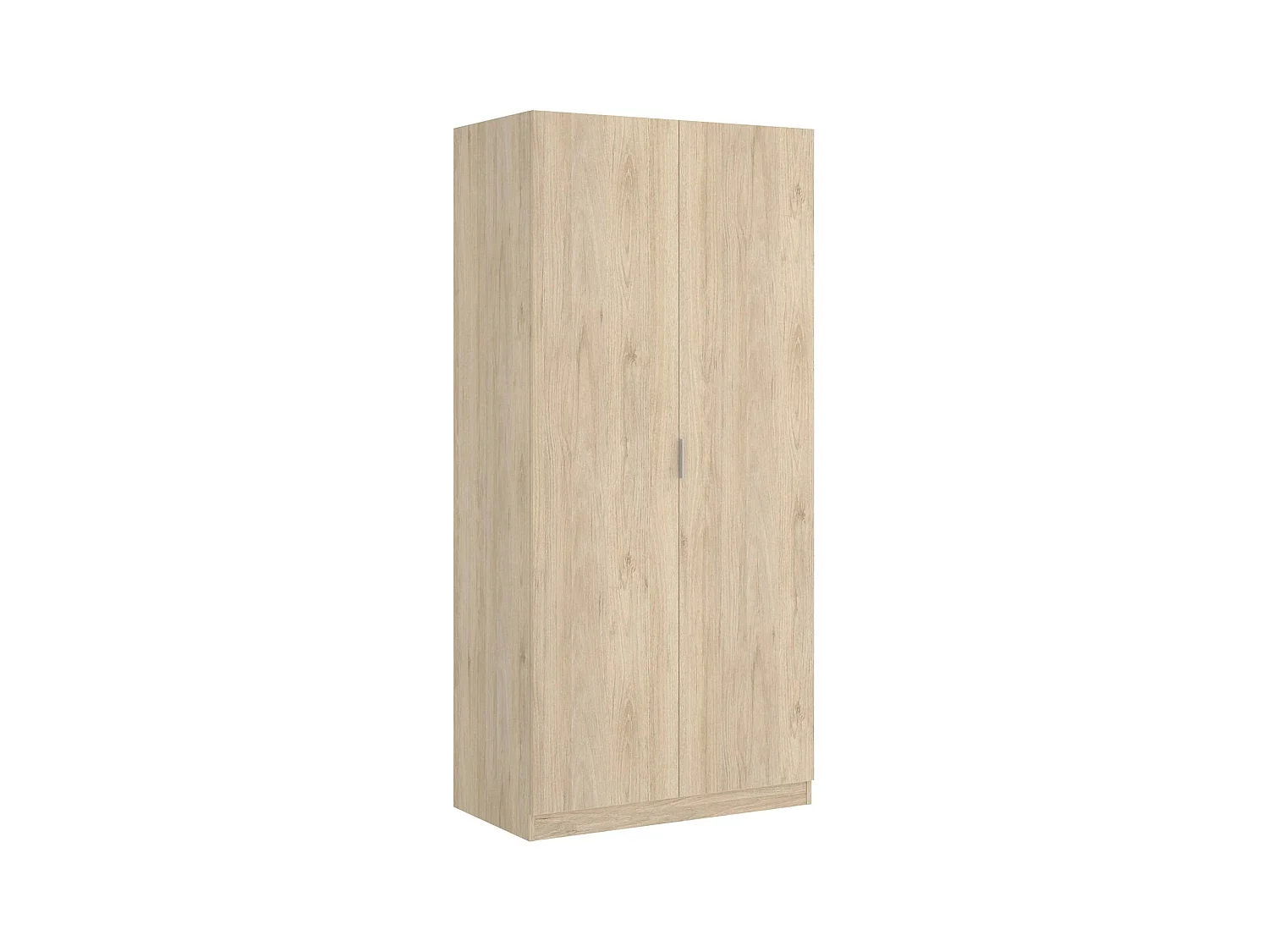 Armoire Giovo, Cintre pour chambre à coucher, Armoire avec 2 portes battantes, 81x52h184 cm, Chêne