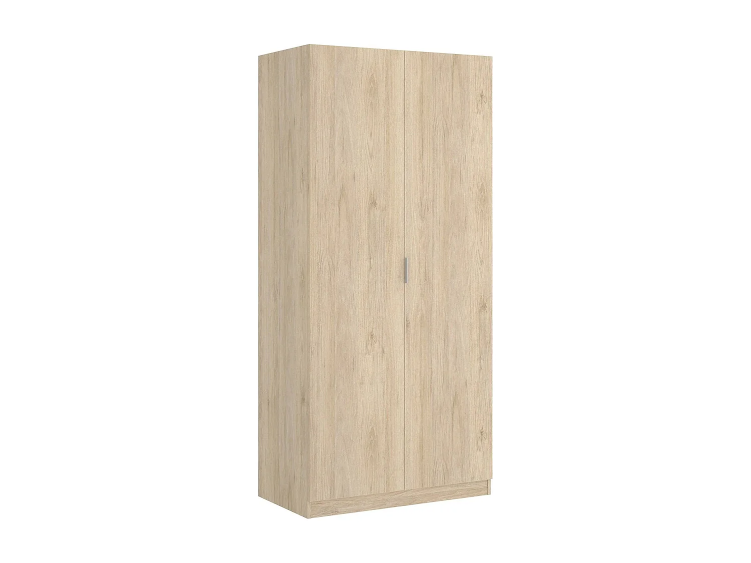Armoire Giovo, Cintre pour chambre à coucher, Armoire avec 2 porte battante, 81x52h184 cm, Chêne