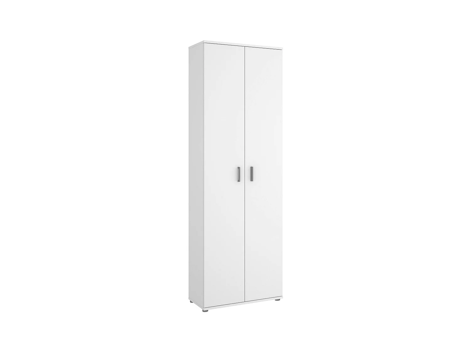 Armoire polyvalente Dmiani, Unité de rangement multifonctionnelle, Armoire avec 2 portes, 61x35h190 cm, Blanc