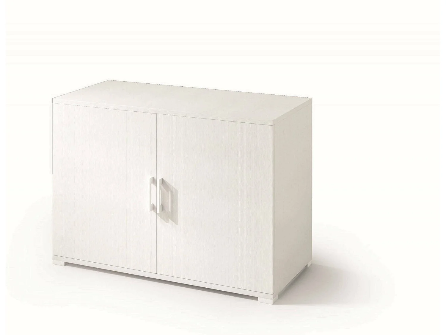Armoire polyvalente Darc, Armoire linéaire à 2 portes battantes avec étagère, Mobilier d'entrée, Range - chaussures moderne, 100% Made in Italy, 90x45h66 cm, Blanc