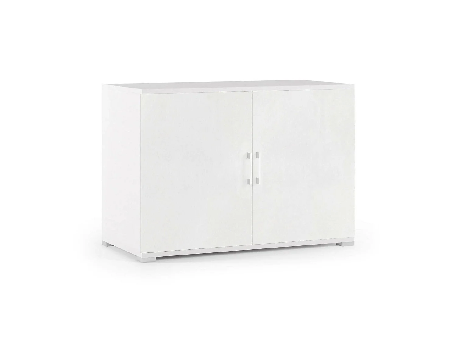 Armoire polyvalente Darc, Armoire linéaire à 2 portes battantes avec étagère, Mobilier d'entrée, Range - chaussures moderne, 100% Made in Italy, 90x45h66 cm, Blanc