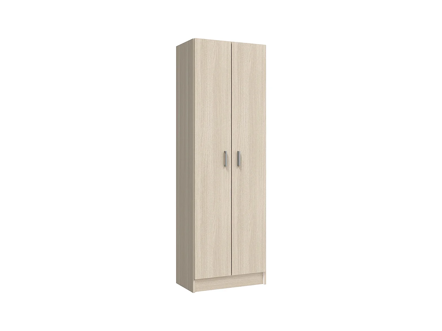 Armoire polyvalente Dmarra, Armoire auxiliaire avec 2 portes, Étagère à chaussures avec 3 étagères, Étagère à chaussures haute moderne, 59x37h180 cm, Chêne