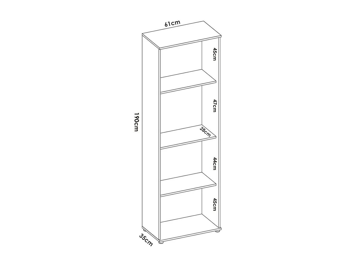 Serro armoire polyvalente, armoire à chaussures multifonctionnelle, armoire 2 portes, 61x35h190 cm, blanc