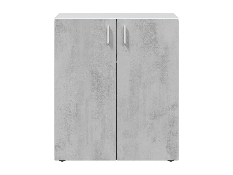 Armadio Multiuso 2 Ante Argento, un Ripiano, 37x92h cm Bianco