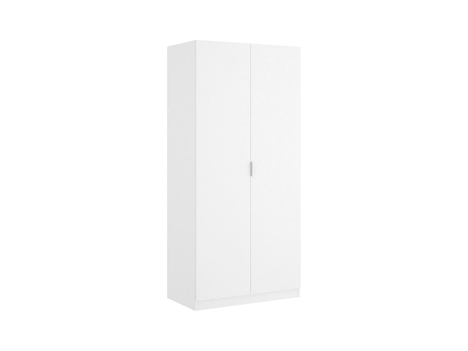 Giovo Armoire, Cintre pour chambre à coucher, Armoire avec 2 portes battantes, 81x52h184 cm, Blanc