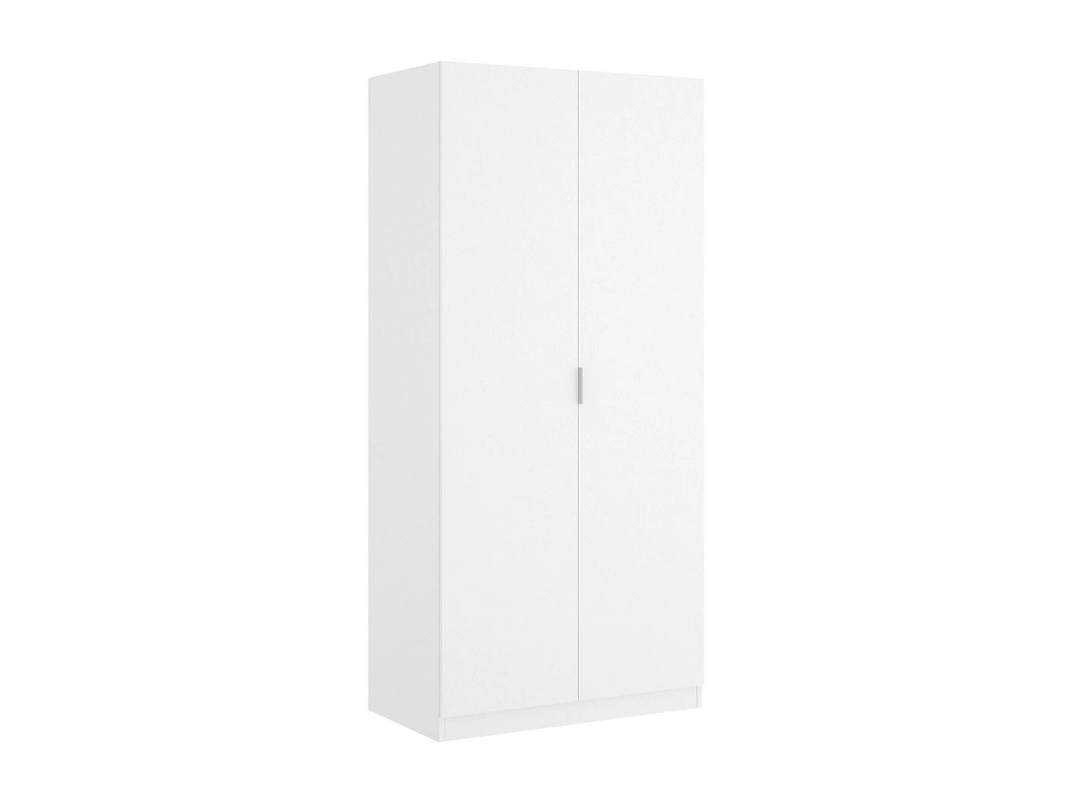 Giovo Armoire, Cintre pour chambre à coucher, Armoire avec 2 portes battantes, 81x52h184 cm, Blanc