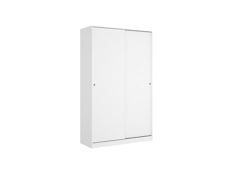 Armoire Denali, Cintre pour chambre à coucher, Armoire avec 2 portes coulissantes, 120x50h204 cm, Blanc