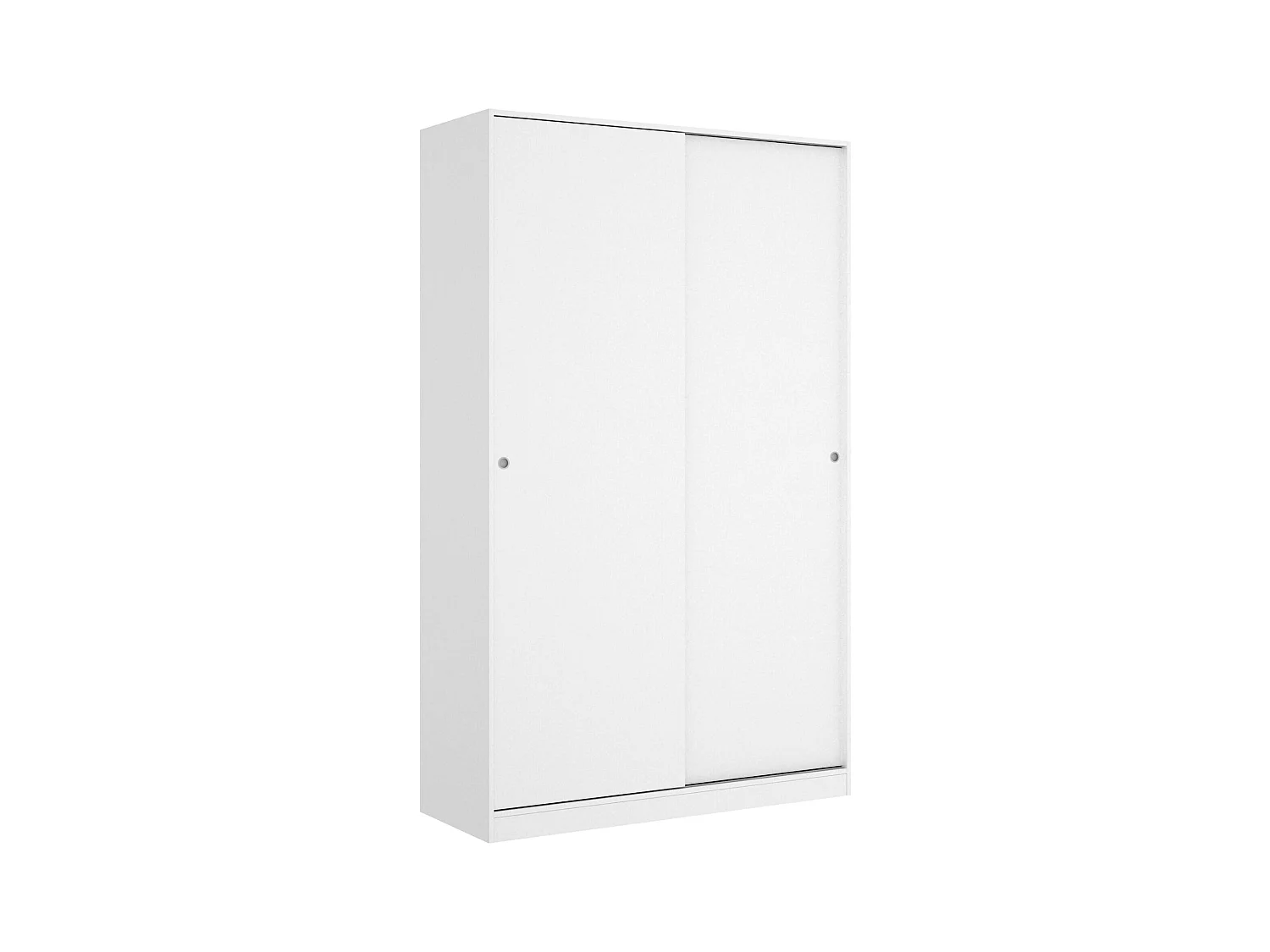 Armoire Denali, Cintre pour chambre à coucher, Armoire avec 2 portes coulissantes, 120x50h204 cm, Blanc