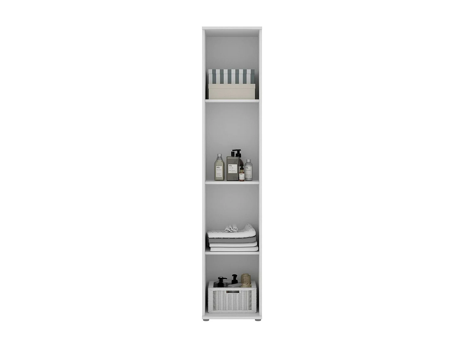 Armoire polyvalente Lagalb, Armoire de rangement multifonctionnelle, Armoire polyvalente haute avec 1 porte, 39x35h190 cm, Blanc