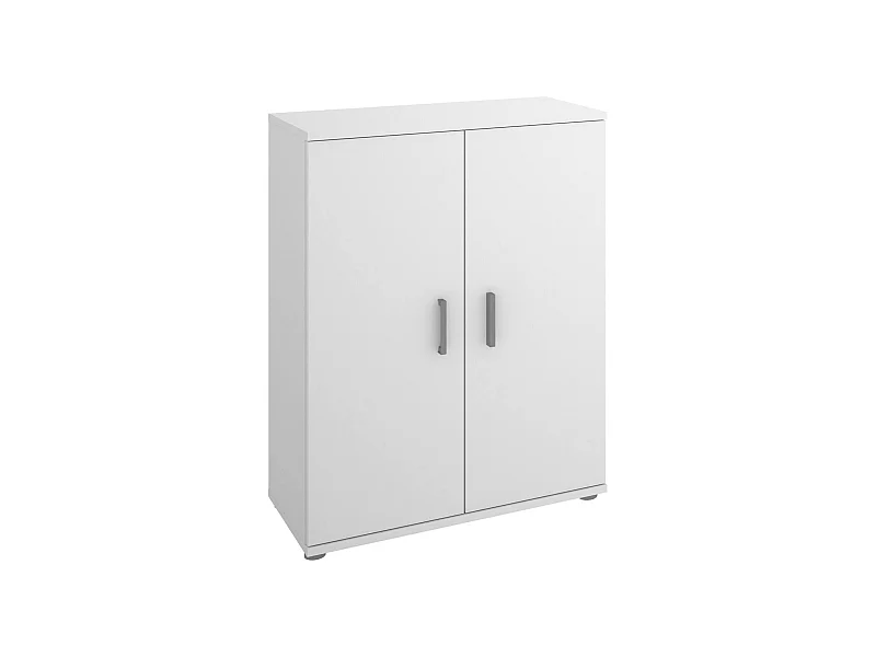 Mehrzweckgarderobe Serles, Mehrzweck-Schuhregalschrank, Schrank mit 2 Türen, 61x35h80 cm, WeiÃŸ