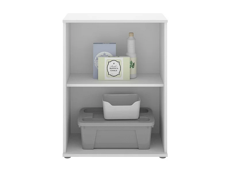 Mehrzweckgarderobe Serles, Mehrzweck-Schuhregalschrank, Schrank mit 2 Türen, 61x35h80 cm, WeiÃŸ