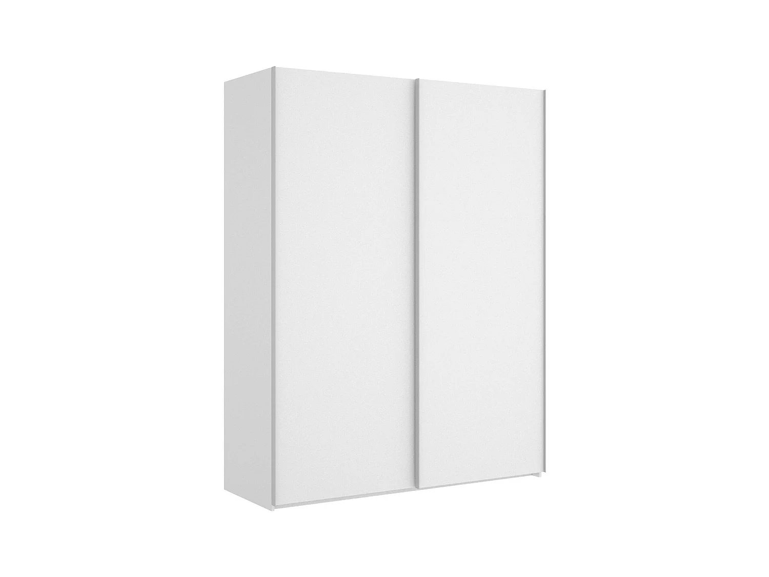 Armoire Nuptse, Cintre pour chambre à coucher, Armoire avec 2 portes coulissantes, 150x65h204 cm, Blanc