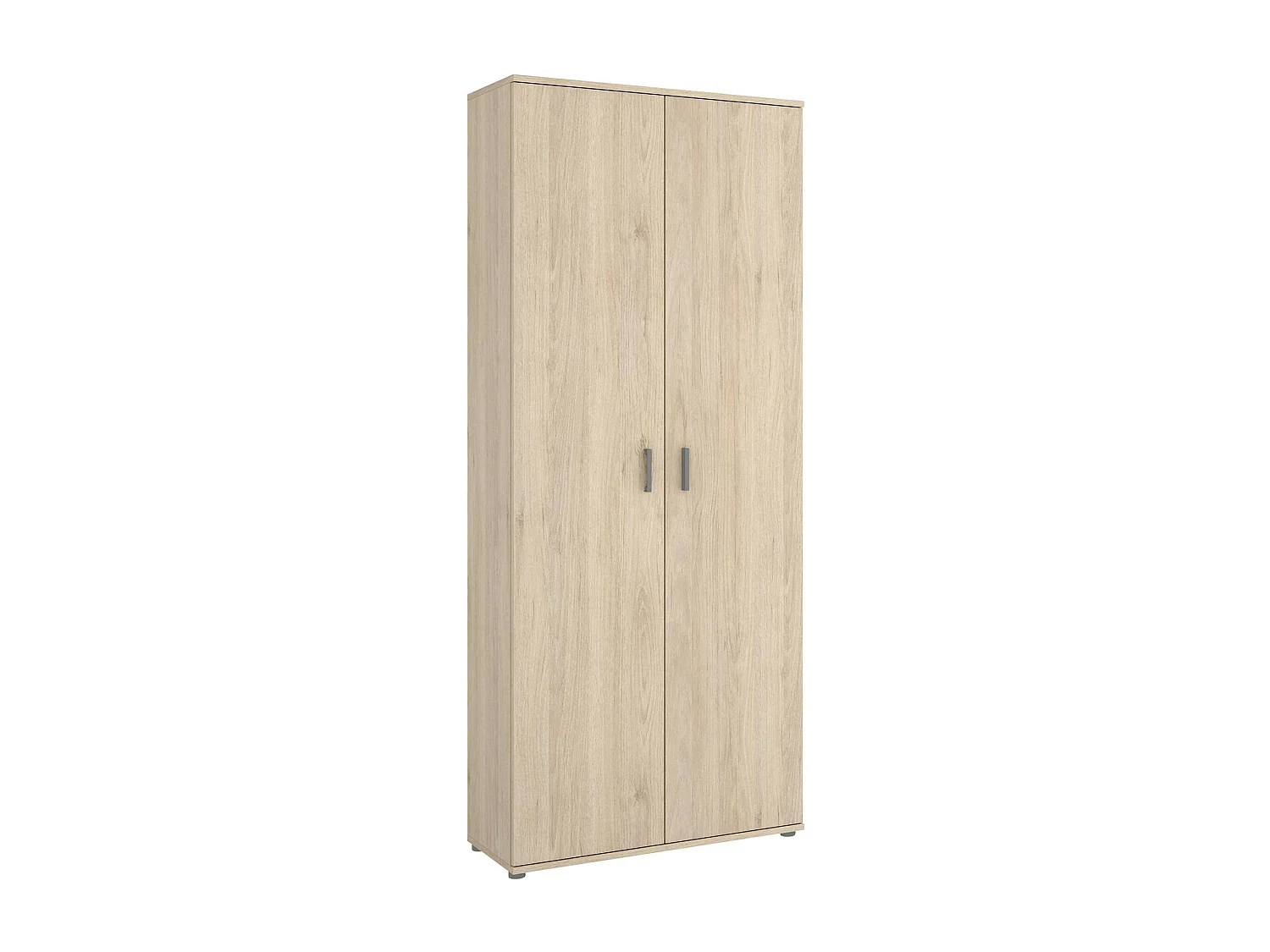 Armario multiusos Ddeiol, Porta escobas multifuncional, Armario con 2 puertas, 78x35h190 cm, Roble