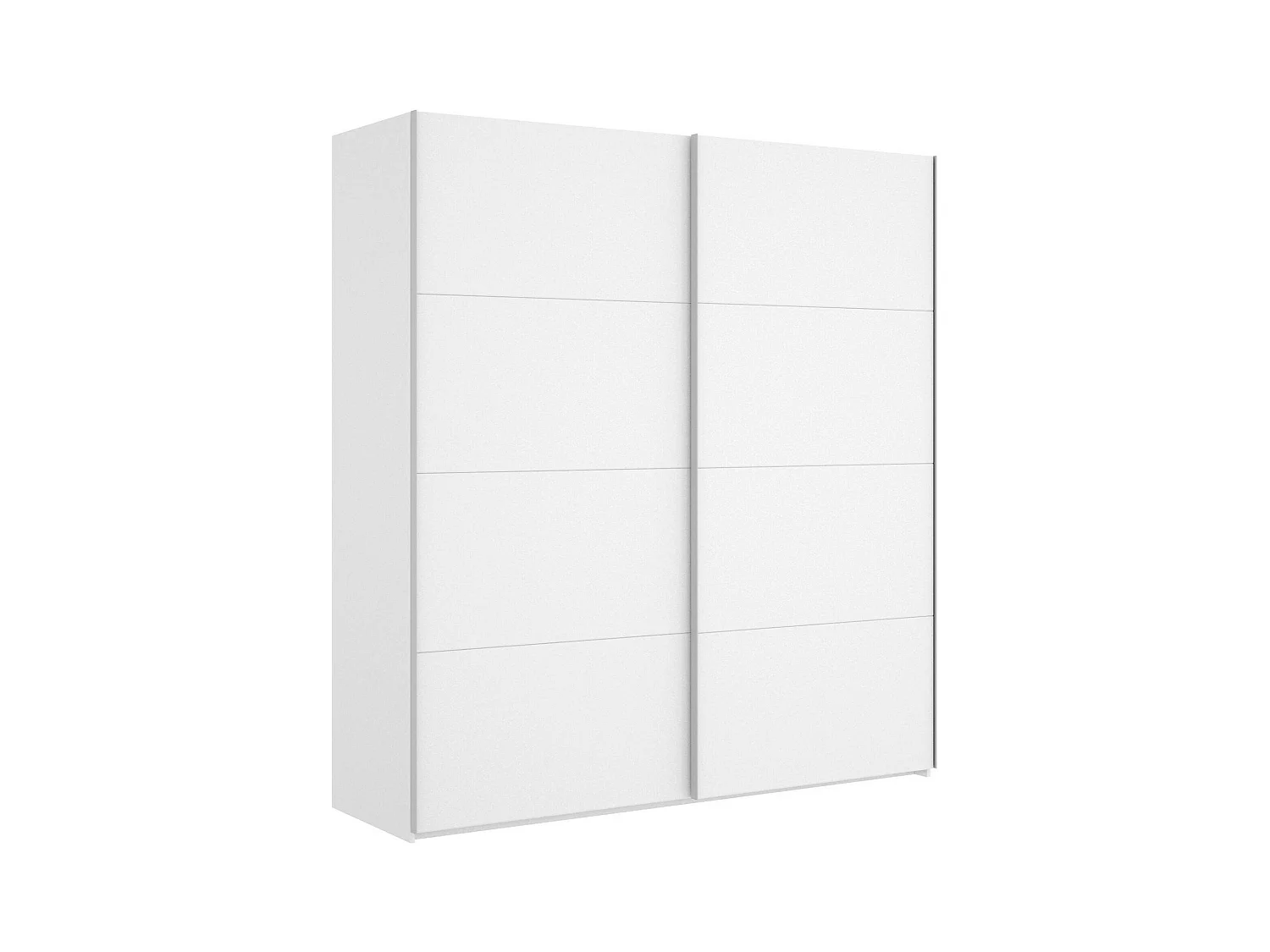 Saltoro Armoire, Cintre pour chambre à coucher, Armoire avec 2 portes coulissantes, 180x65h204 cm, Blanc
