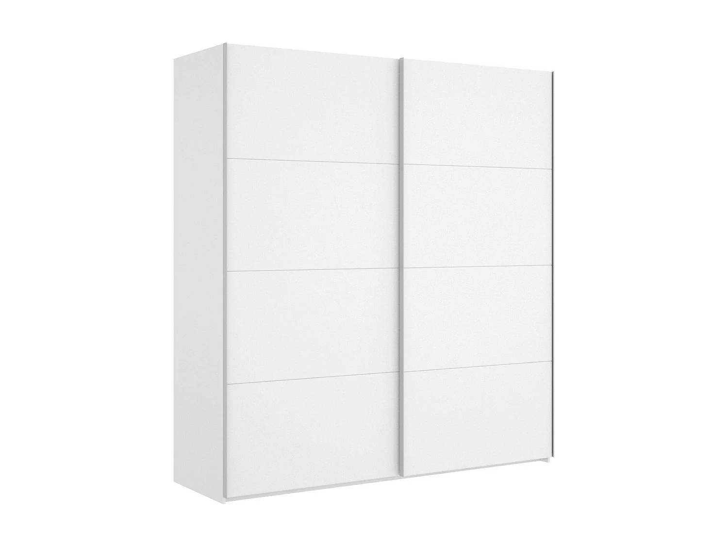 Dmora Kast 2 Deuren Saltoro 65x204h cm Wit Glans met Plank en Kledingroede, Slaapkamerkast 2 Deuren