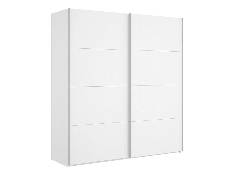 Dmora Kast 2 Deuren Saltoro 65x204h cm Wit Glans met Plank en Kledingroede, Slaapkamerkast 2 Deuren